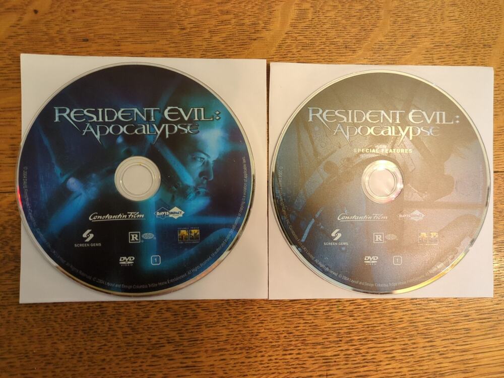 Resident Evil: Apocalypse (DVD, 2004, 2-Disc Set, Special Edition) Discs Only
